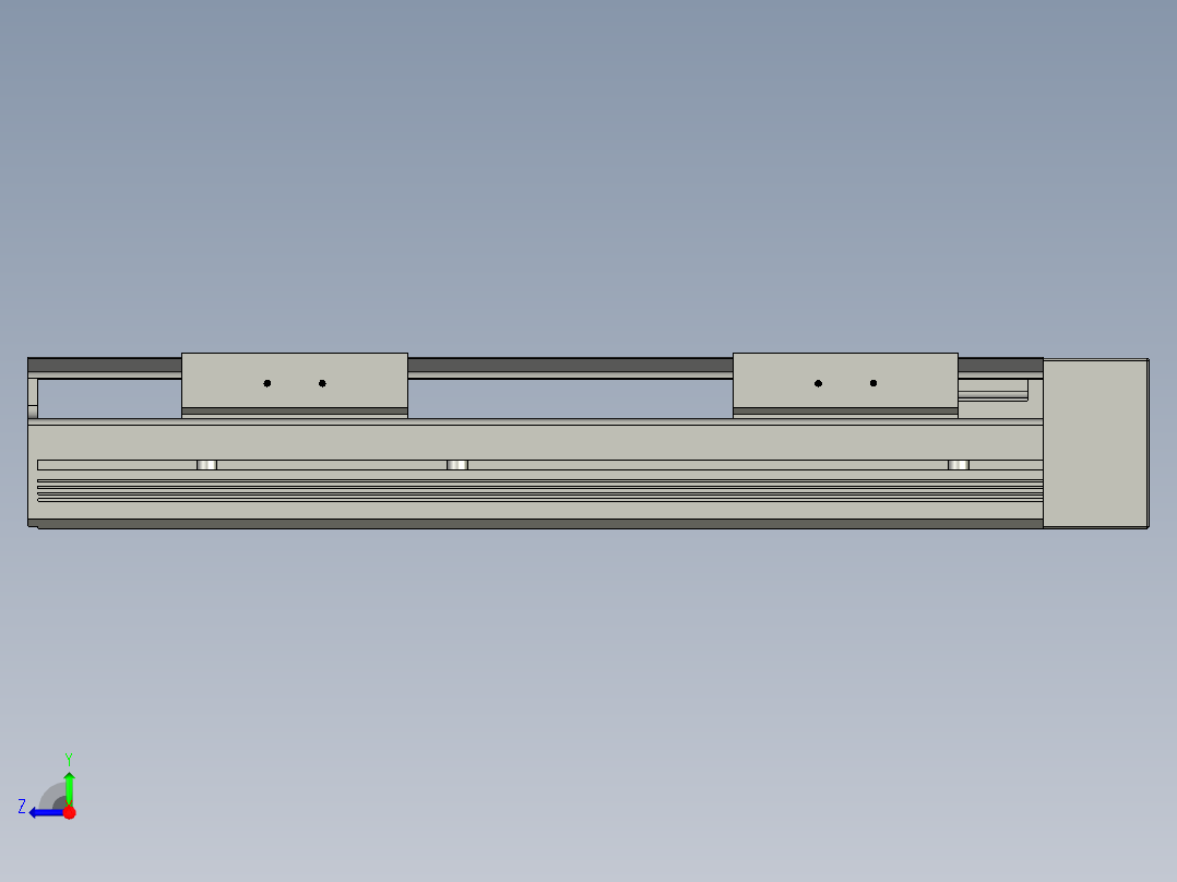 直线模组LHAT10-CA-S200-L-C3设计图纸右视图