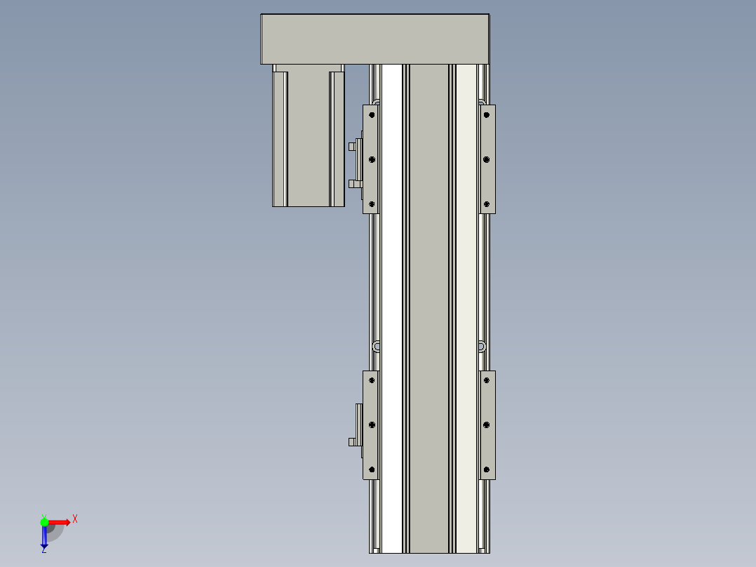 直线模组LHAT10-CA-S200-L-C3设计图纸俯视图