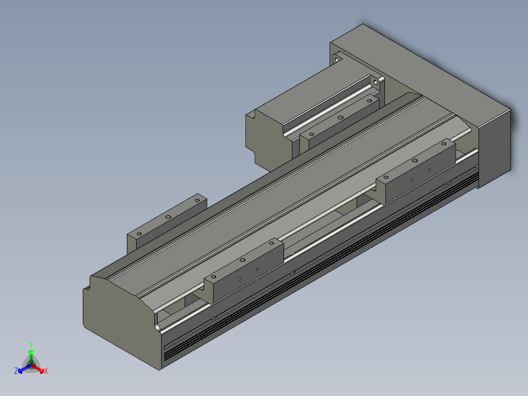 直线模组LHAT10-CA-S200-L-C3设计图纸正等轴测图