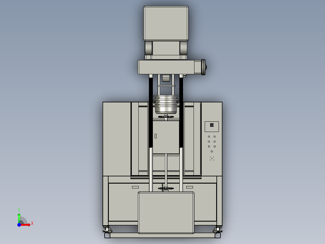试验机总装前视图