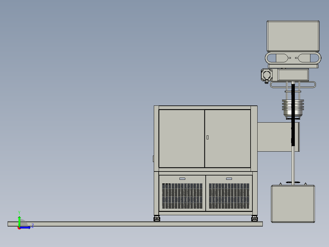 试验机总装左视图