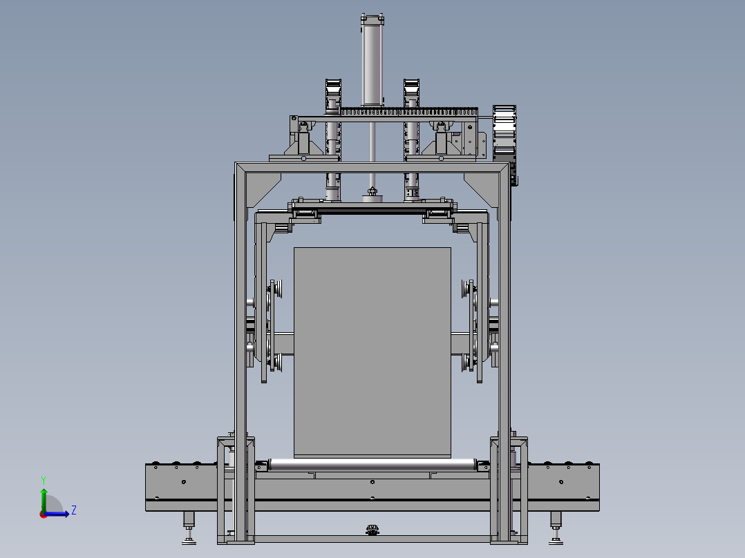 龙门移载机 3D模型左视图