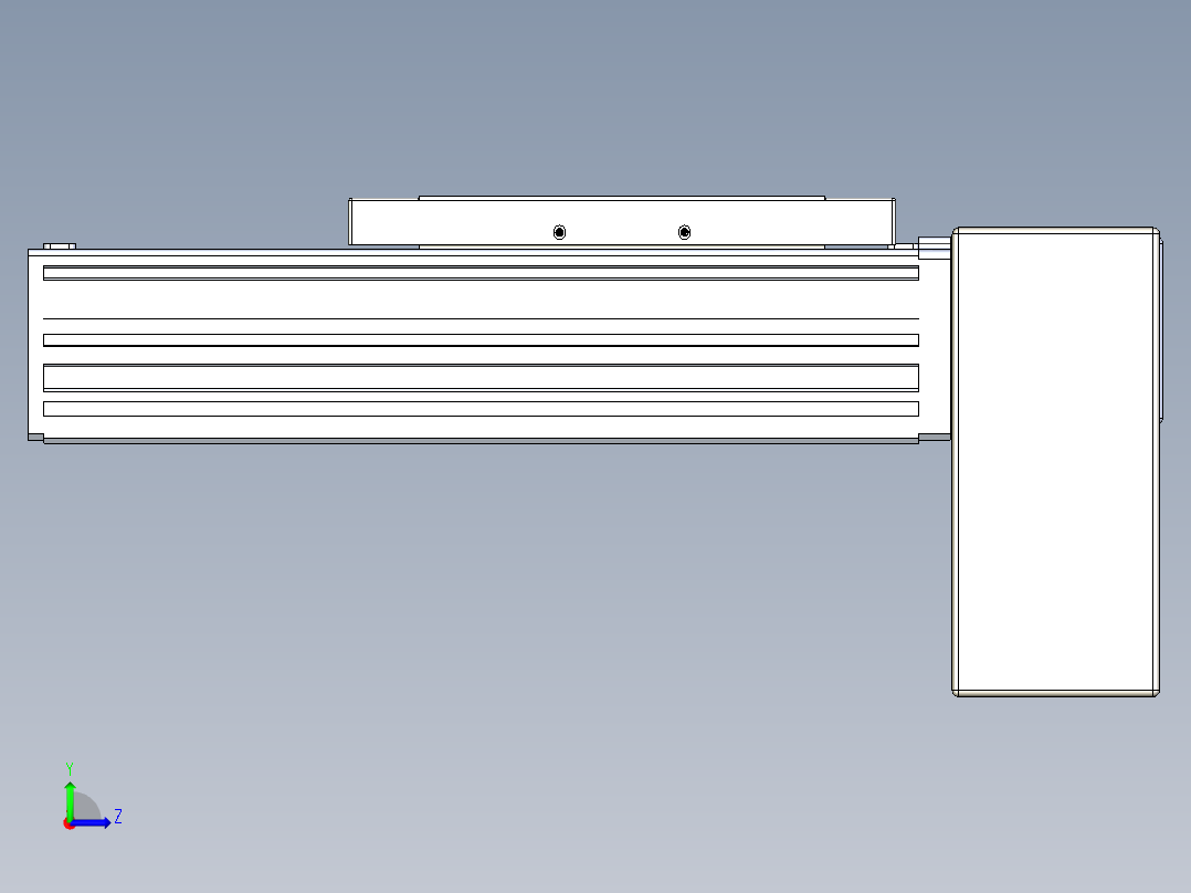 同步带全封闭直线模组TPA-HCB-120D-90-L50-LP-C-P40-N3左视图