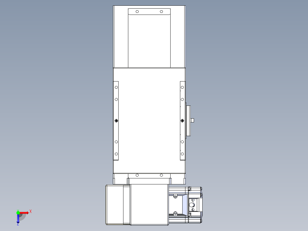 同步带全封闭直线模组TPA-HCB-120D-90-L50-LP-C-P40-N3俯视图