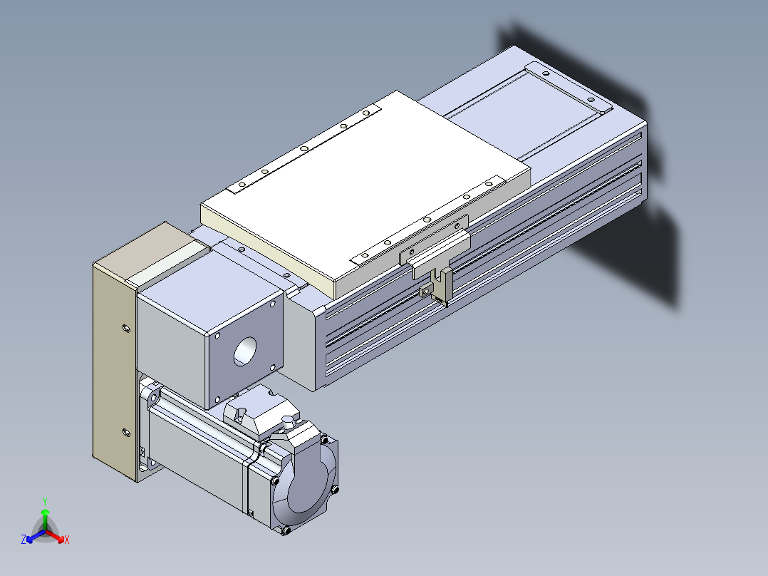 同步带全封闭直线模组TPA-HCB-120D-90-L50-LP-C-P40-N3正等轴测图