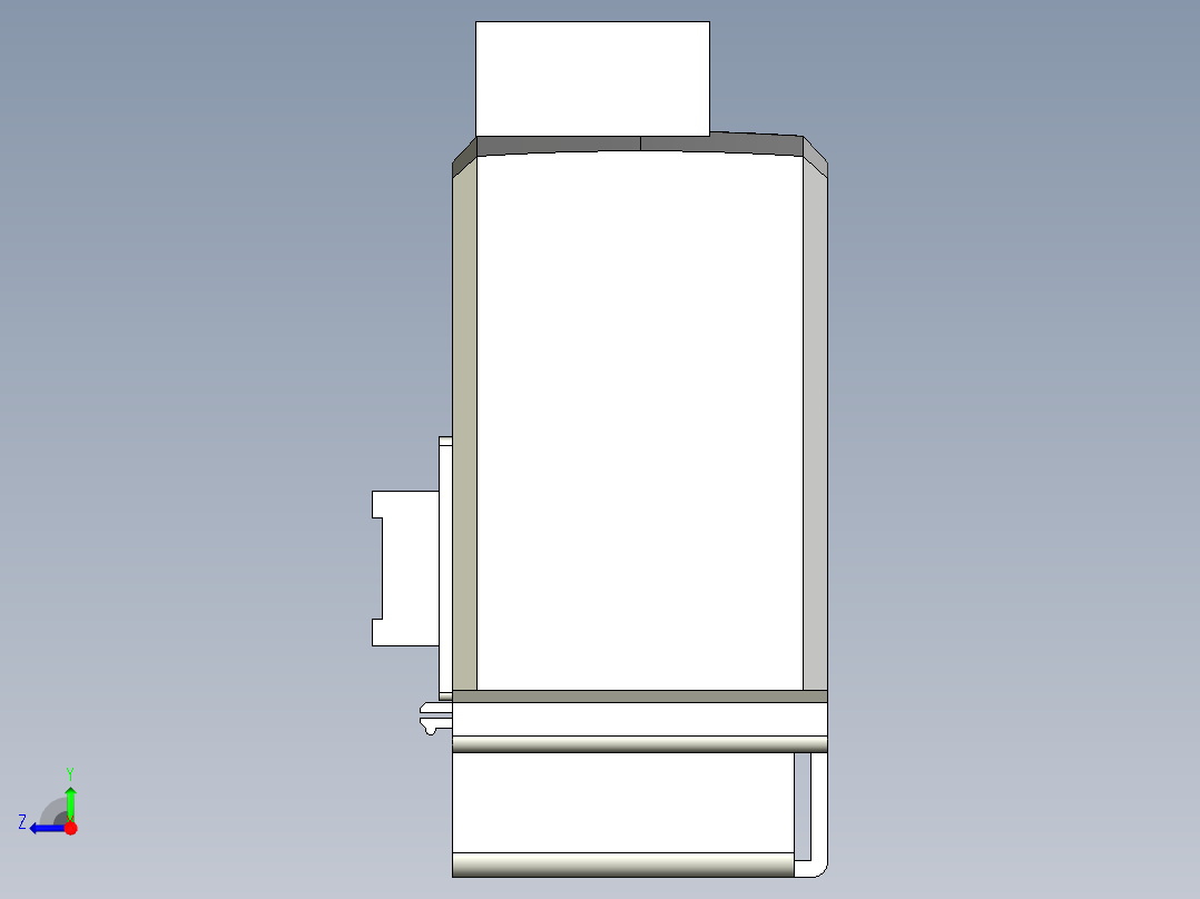 基恩士DL-RS1A_kc图纸模型右视图