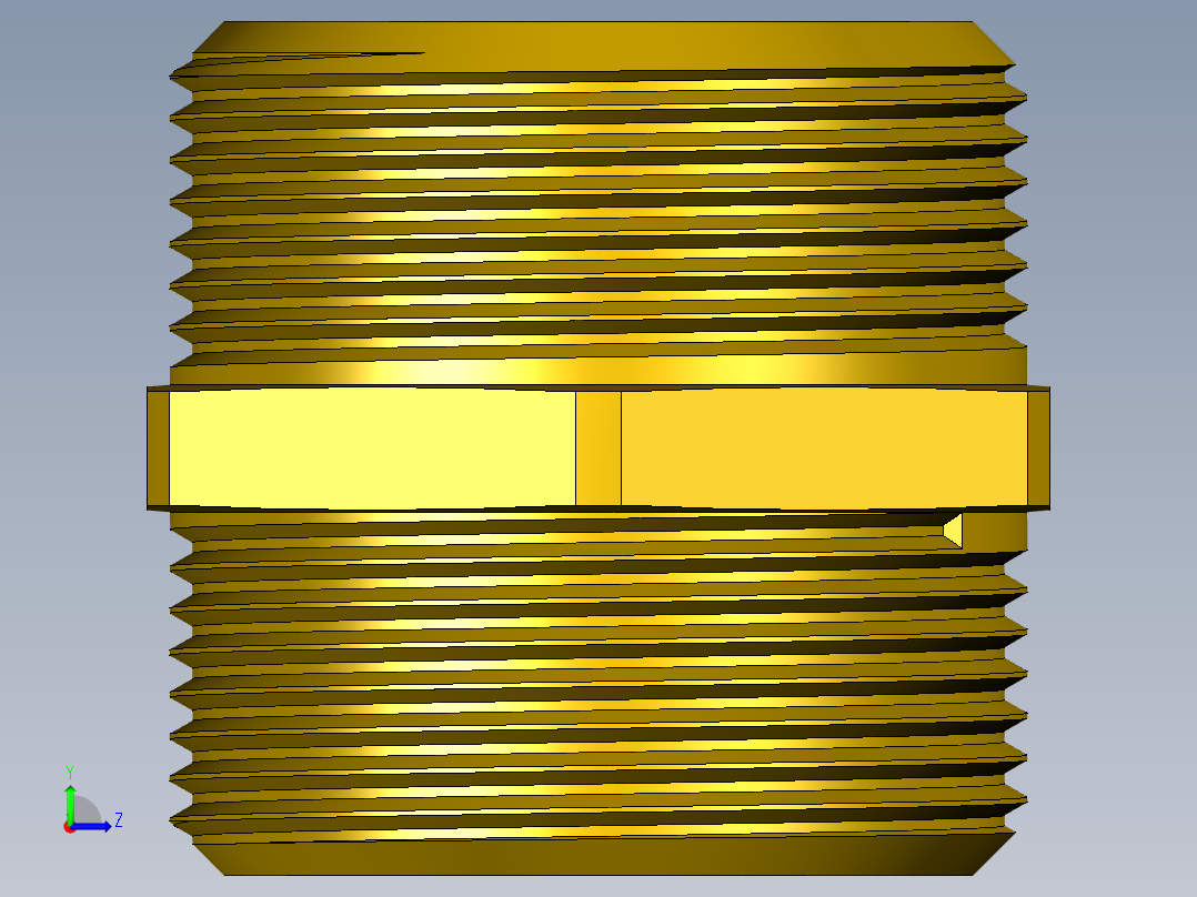 螺纹接头六角G1 1_2英寸左视图