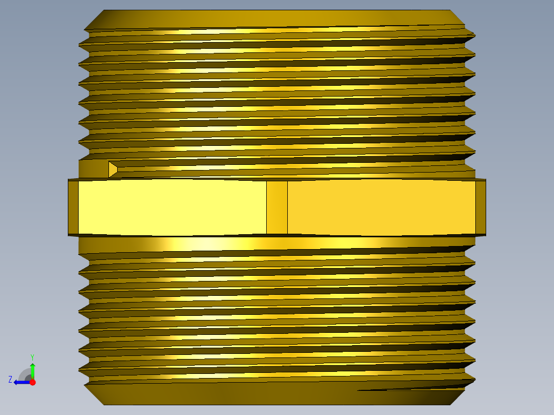 螺纹接头六角G1 1_2英寸右视图