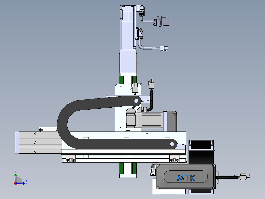 内嵌直交机械手XYG系列XYG321-A1左视图