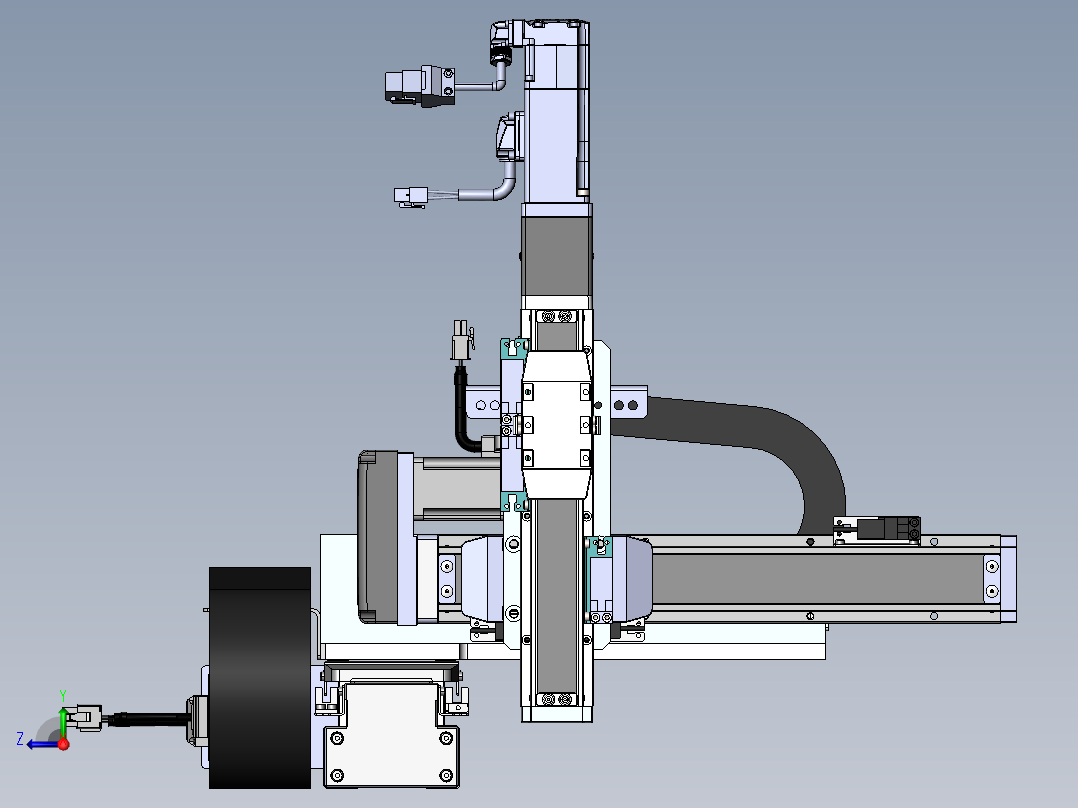 内嵌直交机械手XYG系列XYG321-A1右视图