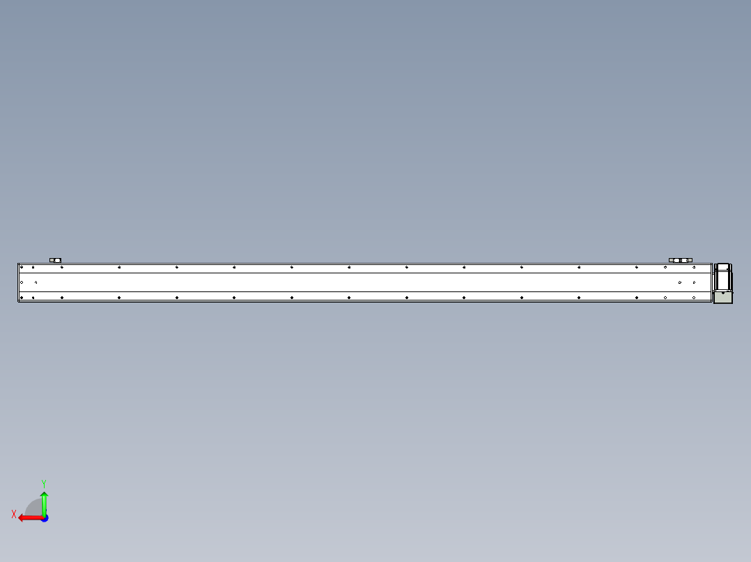 同步带滑台-半封闭B13H-L45-S2150-LD-P40-D3后视图