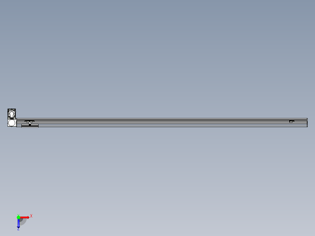 同步带滑台-半封闭B13H-L45-S2150-LD-P40-D3俯视图