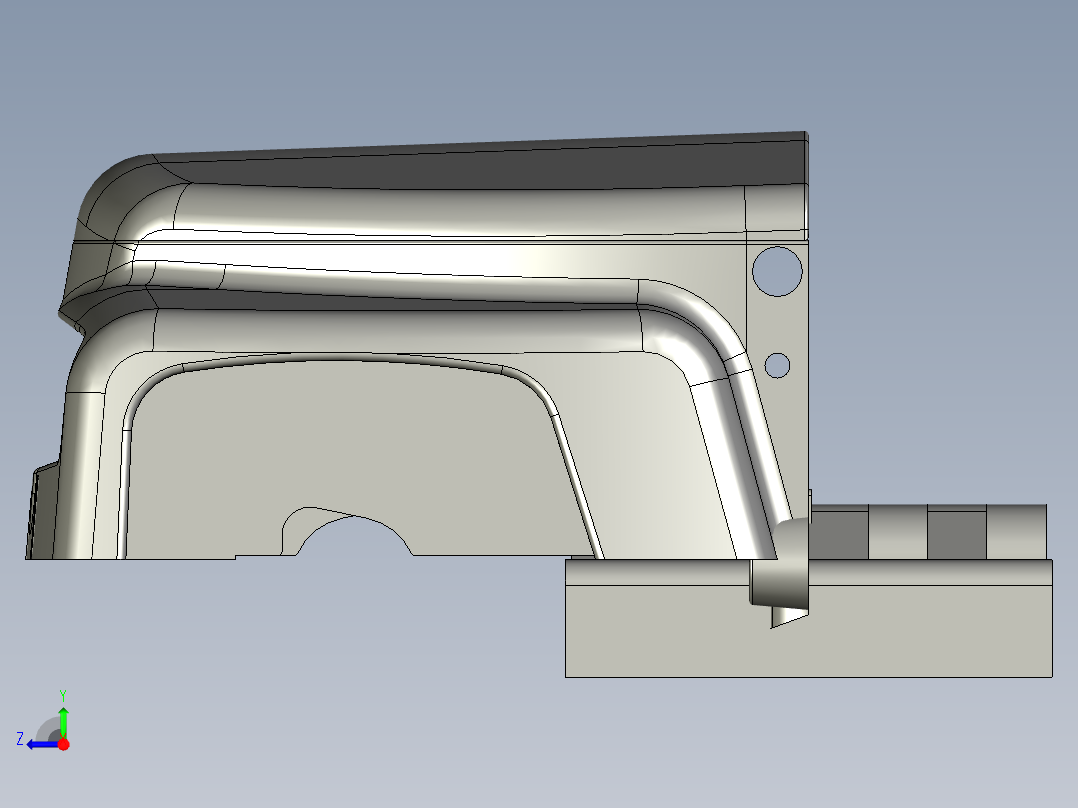 车门 引擎盖 (2)右视图