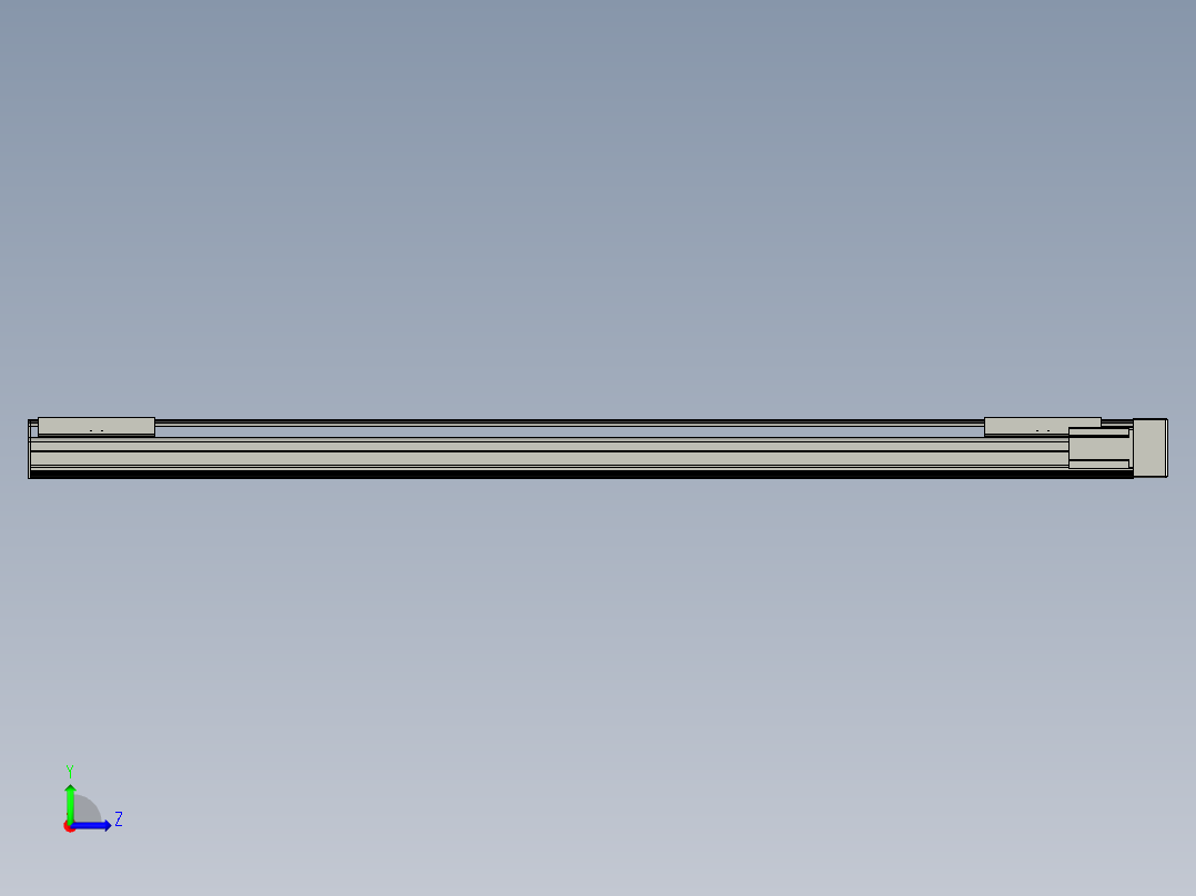直线模组LHA21-S1850-R设计图纸左视图