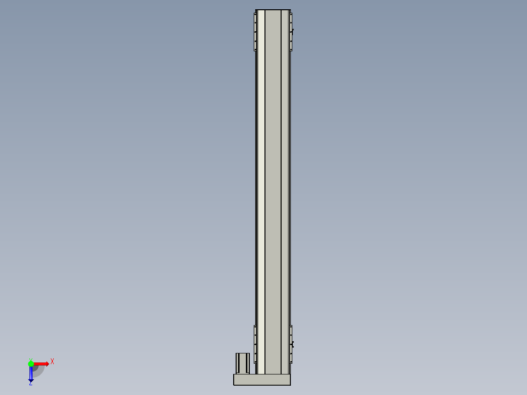 直线模组LHA21-S1850-R设计图纸俯视图