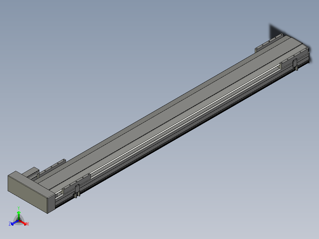 直线模组LHA21-S1850-R设计图纸正等轴测图