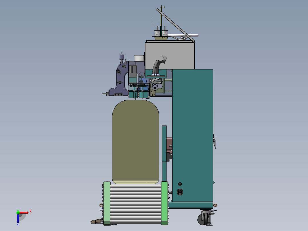 GG268 自动缝包机俯视图