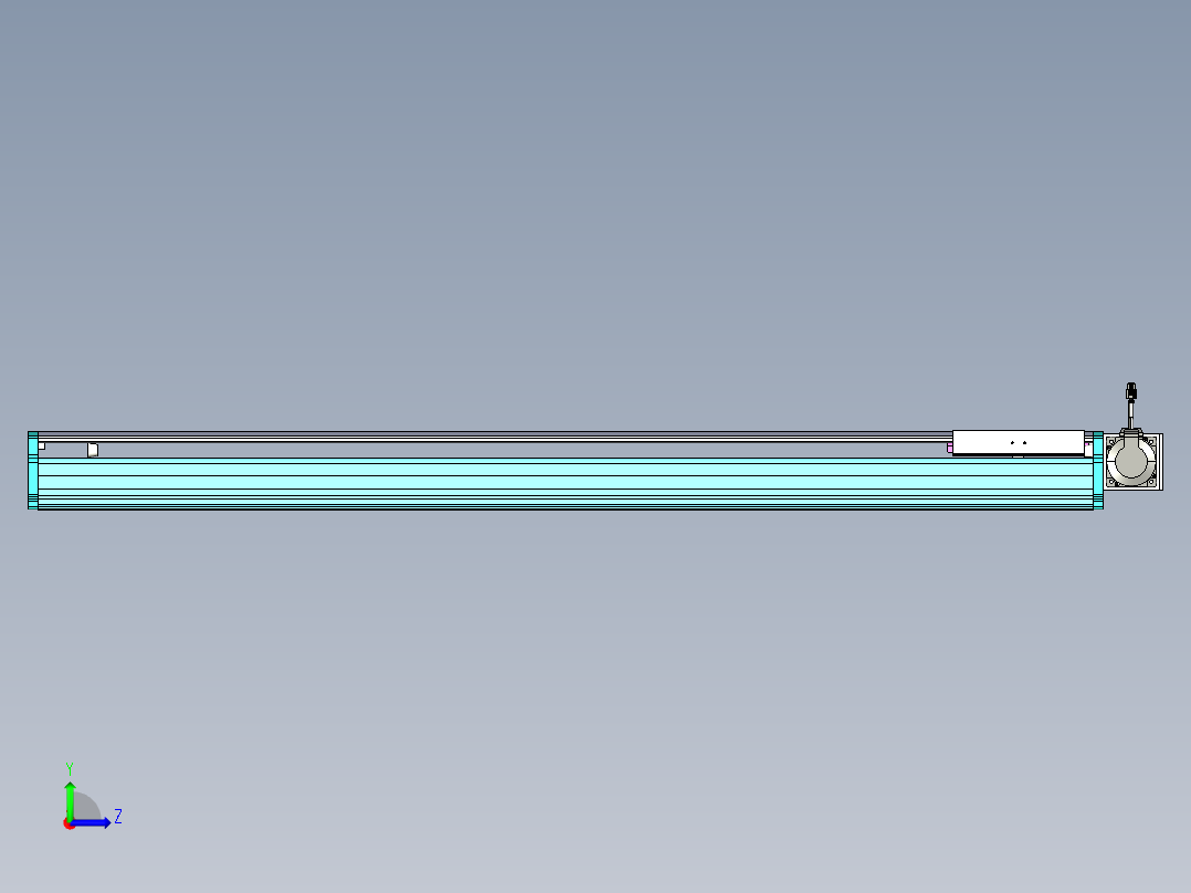 东锦同步带传动-直线滑台模组DH210B-L150-S1350-BL-P750W-C3左视图