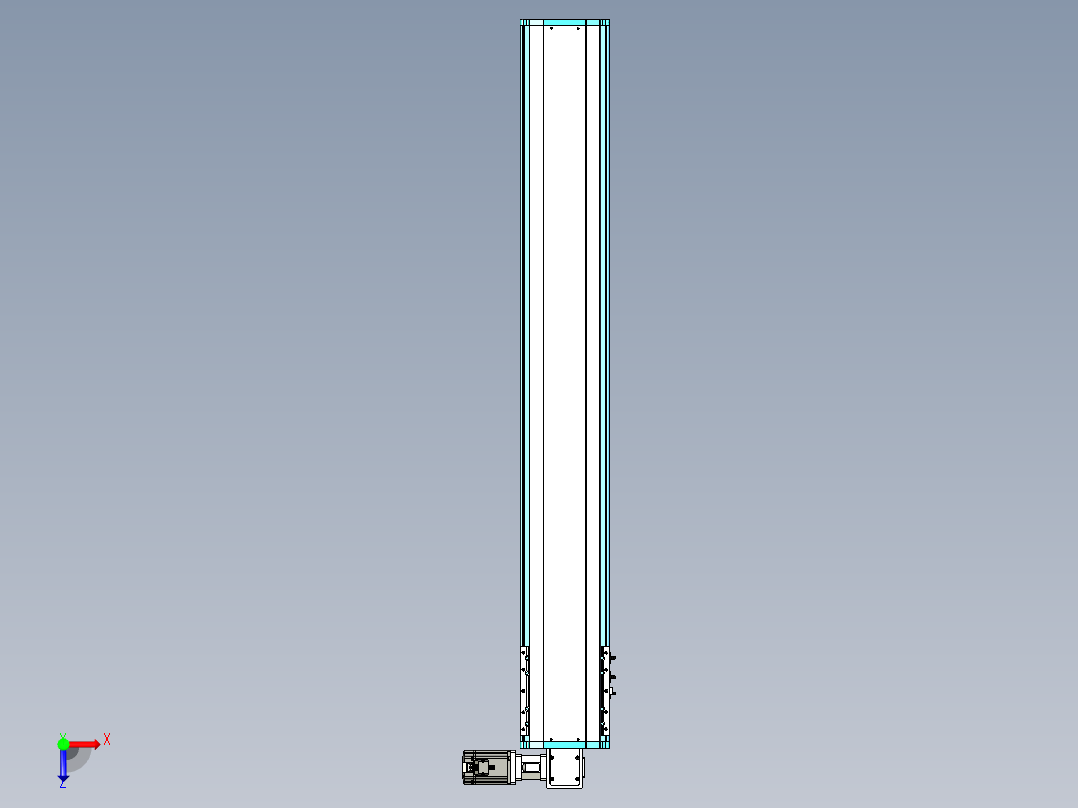 东锦同步带传动-直线滑台模组DH210B-L150-S1350-BL-P750W-C3俯视图