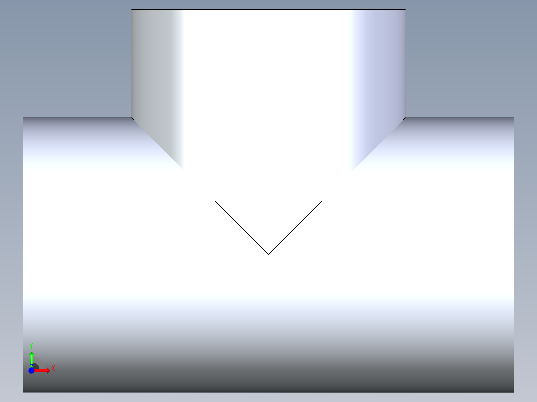 聚氯乙烯配件01-Sch80_Tee_SxSxS_801-080_8in前视图