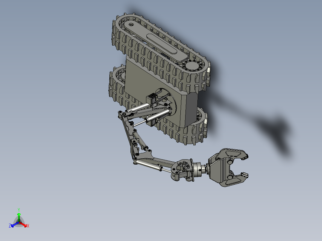 履带移动式机械手臂=1163931==200正等轴测图