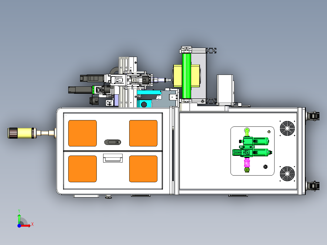 锁鼠标PCB板螺丝在线设备x_t前视图