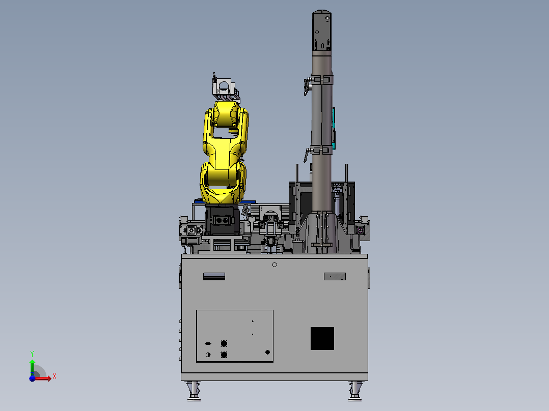 外观检测&超声波焊接设备（sw20可编辑+工程他）后视图