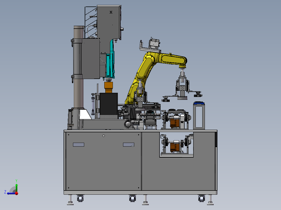外观检测&超声波焊接设备（sw20可编辑+工程他）左视图