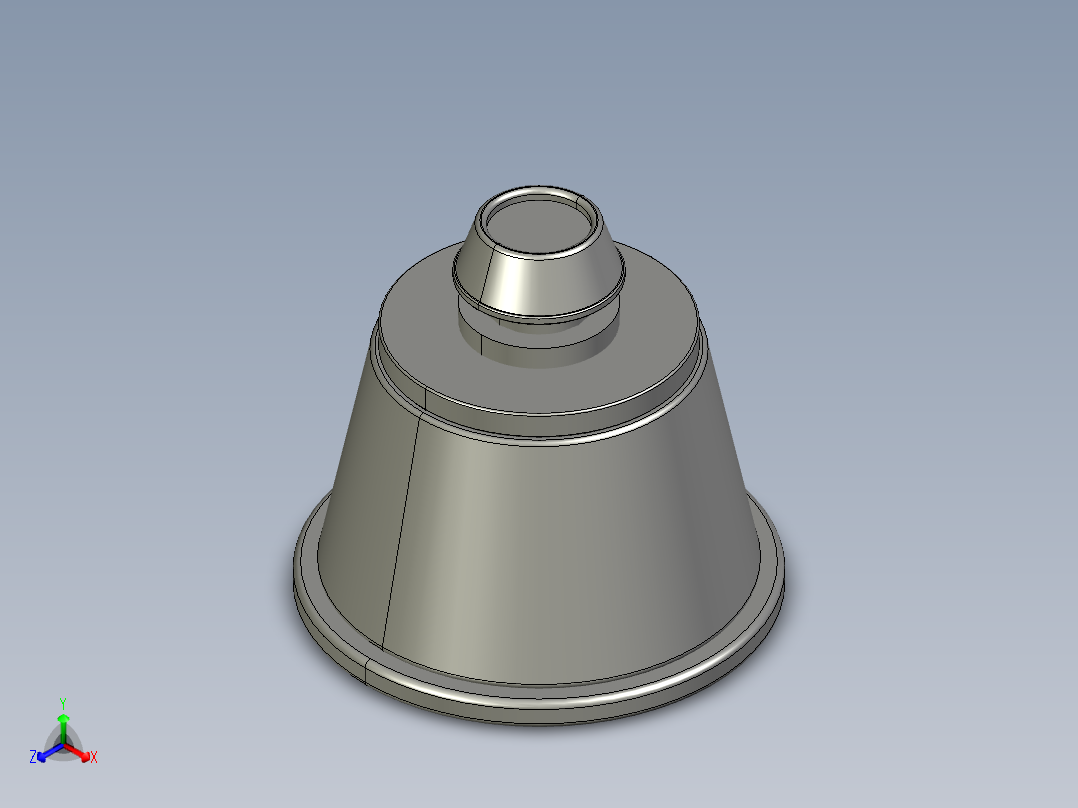 金属车门吸盘正等轴测图