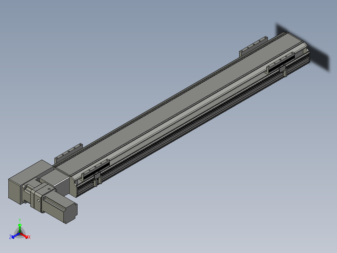 直线模组LHB17-L40-S1050-BL设计图纸