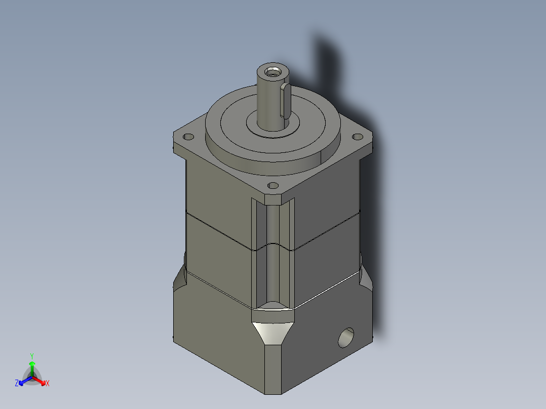 斜齿PGH090-L2 19-70-90-M5 CZ19.STEP正等轴测图