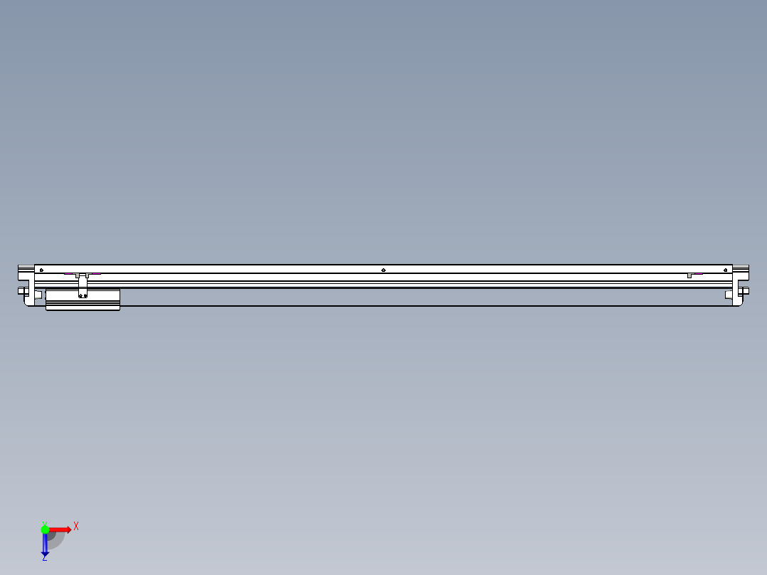 威洛博VL系列直线电机模组-VL22H2-S1300俯视图