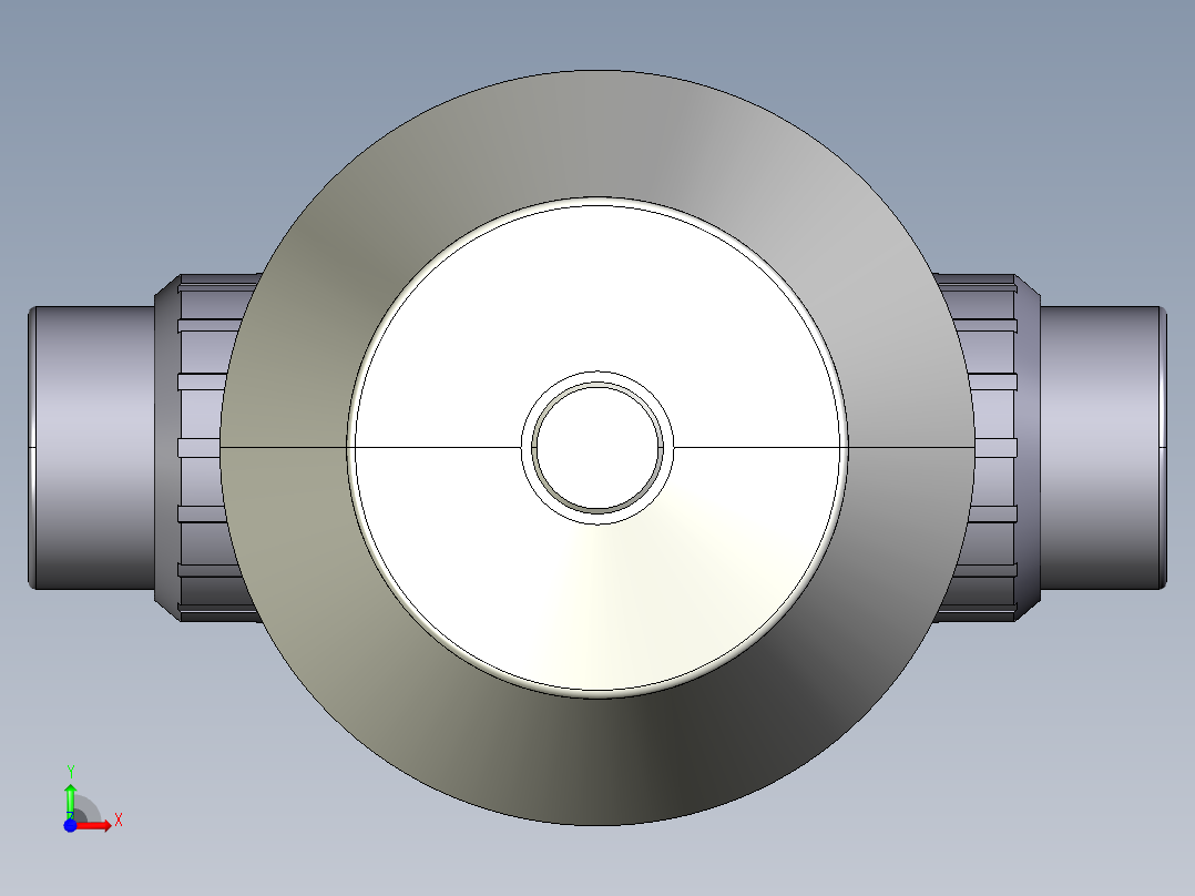 7DKMUAVCP NC 气动隔膜阀，常闭，与溶剂焊接女性联盟结束，ASTM PVC-U系列前视图
