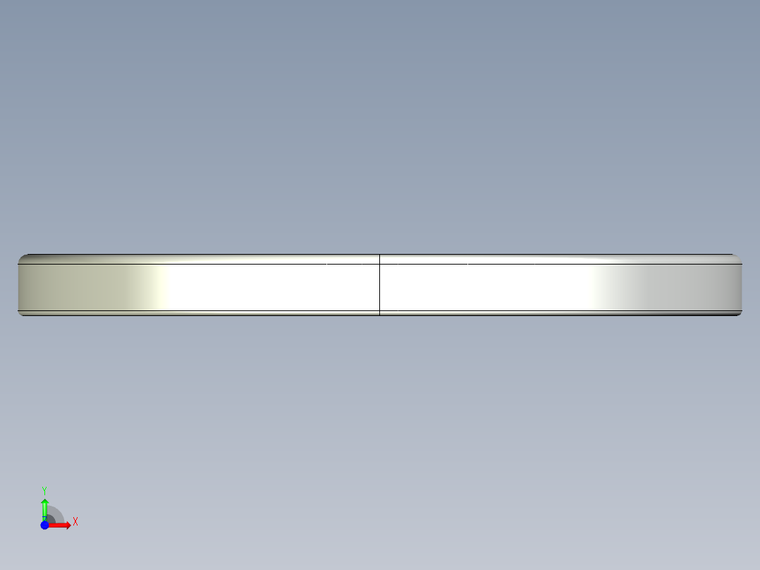 紧固件-IGES 0.2500 Flat Washer前视图
