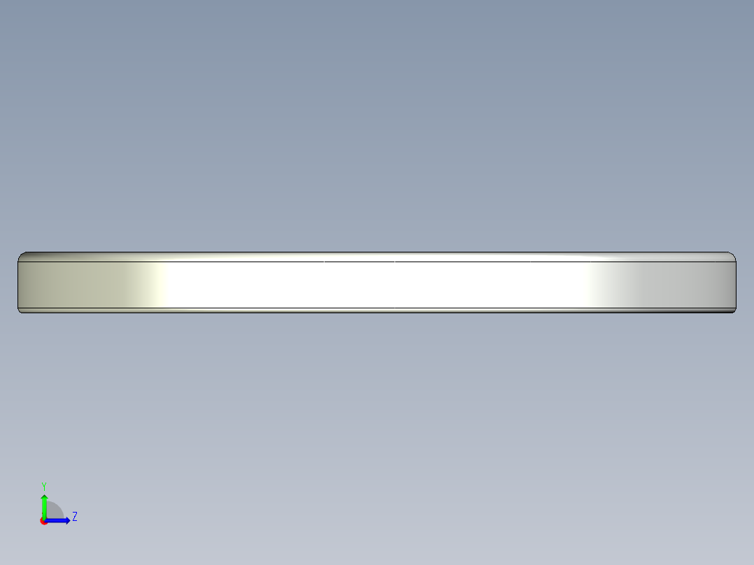 紧固件-IGES 0.2500 Flat Washer左视图