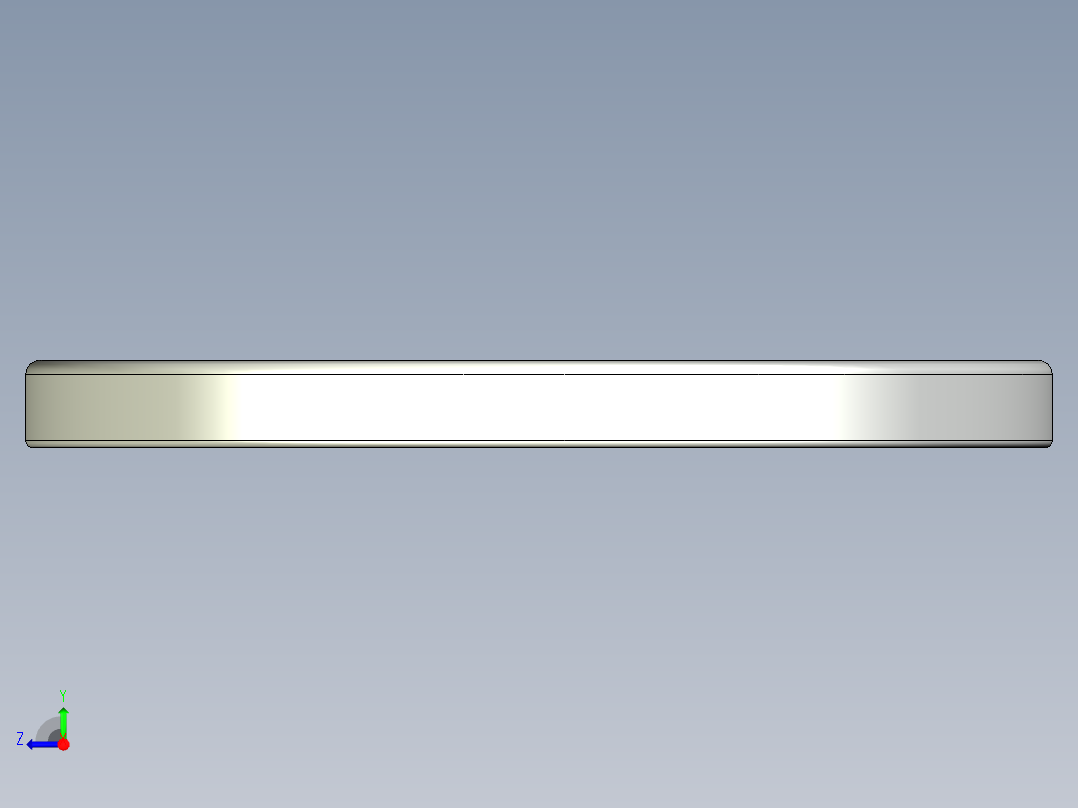 紧固件-IGES 0.2500 Flat Washer右视图