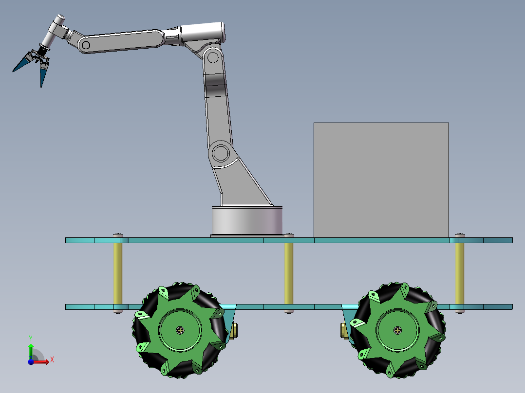 搬运机械手三维图纸前视图