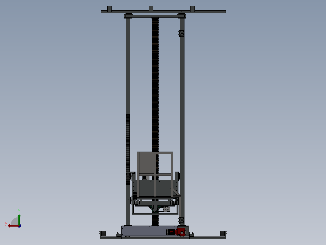 三维台车后视图