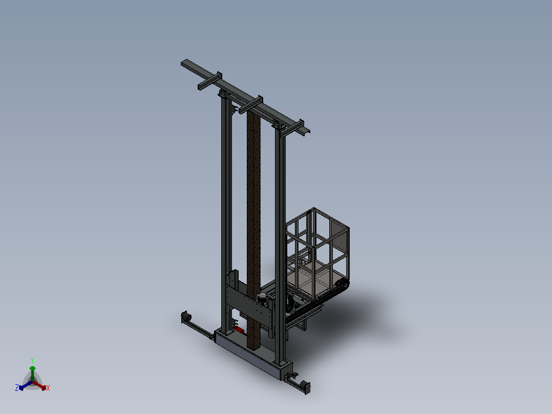 三维台车正等轴测图