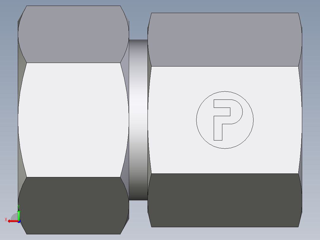 卡套式工业通用硬管接头EO_Swivel_connector_GAI18LM71后视图