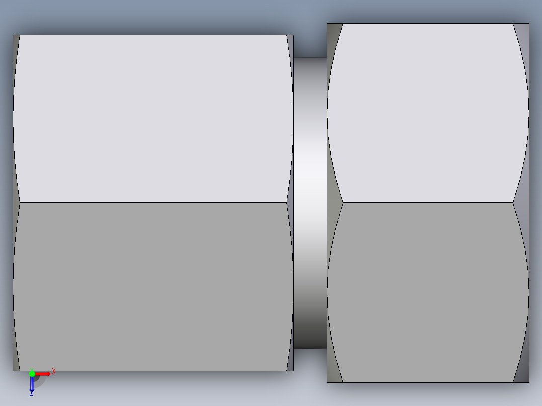 卡套式工业通用硬管接头EO_Swivel_connector_GAI18LM71俯视图