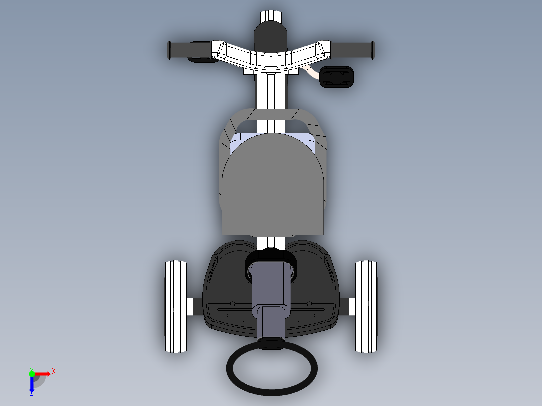 儿童三轮推车--sw俯视图