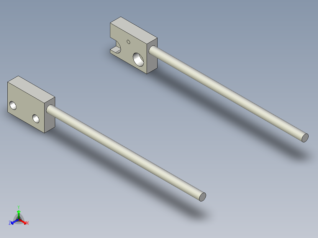 支架光纤_对射型FT-W10正等轴测图
