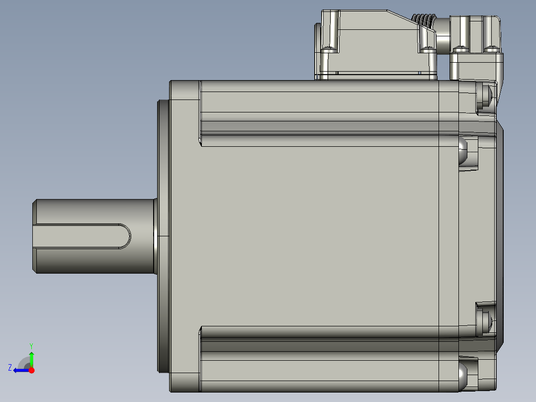 低压伺服电机MF5H-80CM30B2-507.STEP右视图