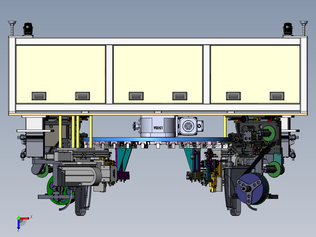 半自动转盘式压力传感器组装贴膜点胶一体机sw20可编辑俯视图