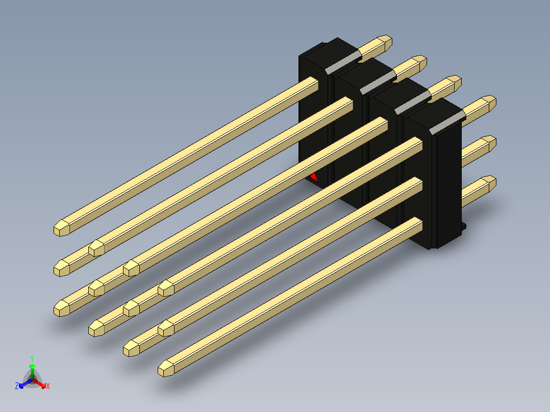 彩色公头100mil（2.54mm）系列-DS1021_black_3x04p_100mil_Type19_rev1.0