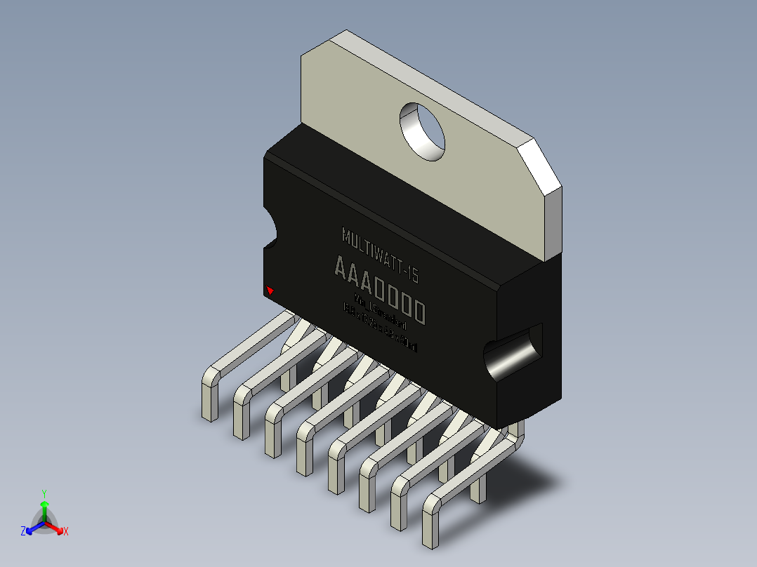 multiwatt-ST 封装-MULTIWATT-15_Min_LStrandard_rev1.1正等轴测图