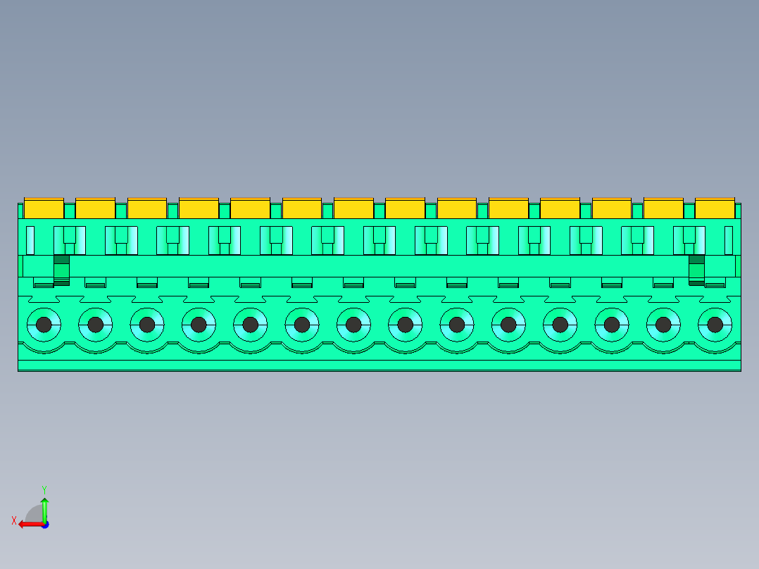 DEGSON 2EDG 系列 5.0mm 可插拔接线端子组-2EDGKDA-5.0-14P-14-00AH后视图