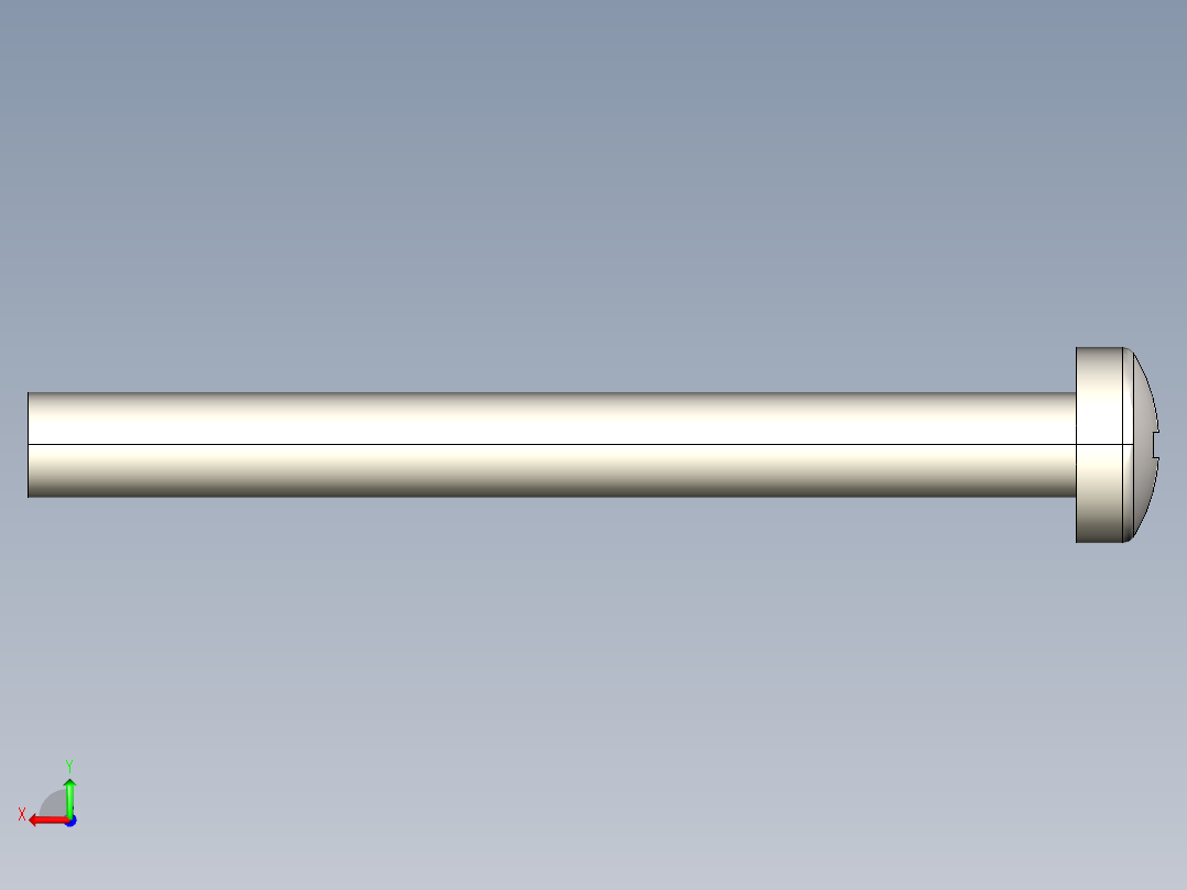 螺丝 M3 十字盘头-M3 x 30 Screw head.STEP后视图