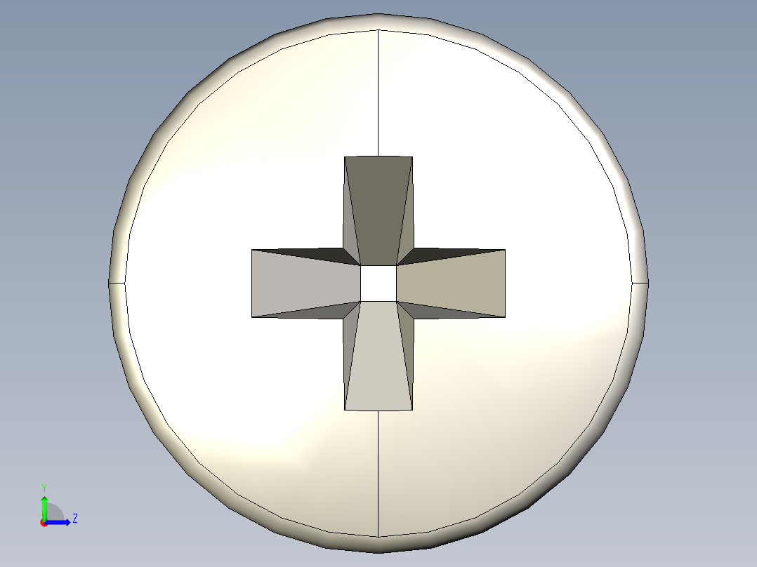 螺丝 M3 十字盘头-M3 x 30 Screw head.STEP左视图
